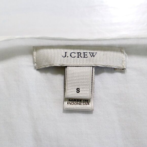 J. Crew Size S Stripe Cotton Tunic Coverup Top Semi Sheer Blue White - Picture 8 of 9